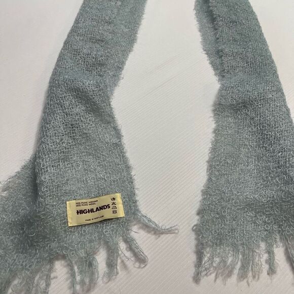 Highlands Vintage Mohair Blue Scarf - Picture 1 of 7